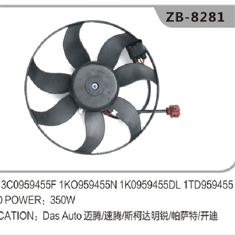 3C0959455F ventole del radiatore di raffreddamento per VW Golf